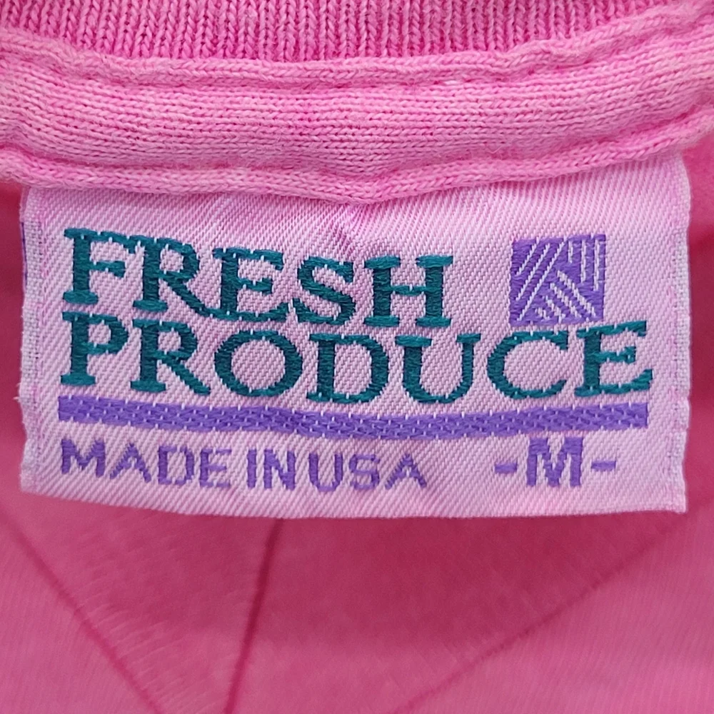 Fresh Produce Vintage Tee Pink Newport Beach Tulip Graphic 1995 V T-Shirt Medium - Picture 2 of 14